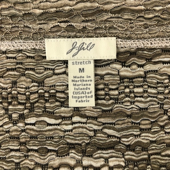 J. Jill Size Medium Textured Metallic Top Shirt - Picture 3 of 3